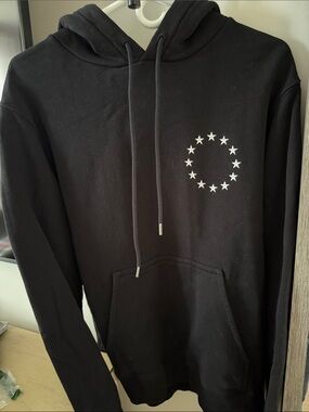 Etudes Studio Black Hoodie with White Star Circle